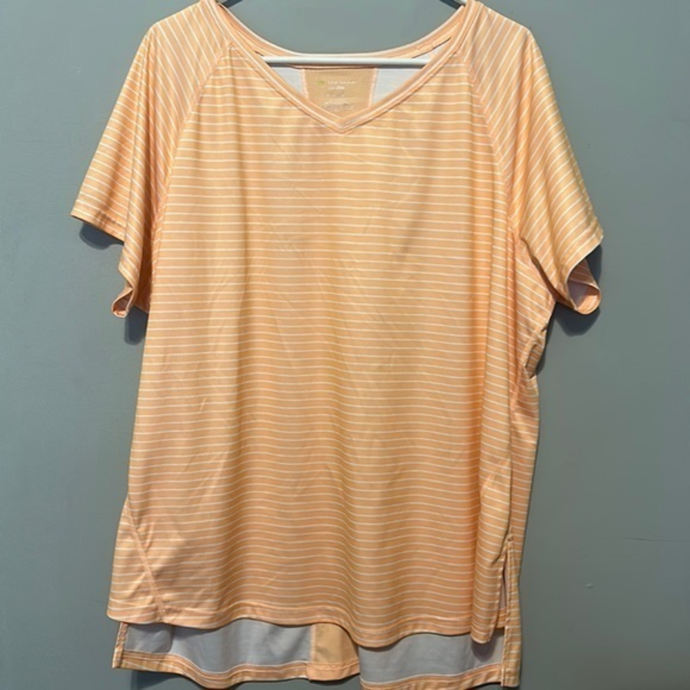 Ladies, orange sherbet, color tek gear‎ top